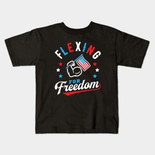 Flexing For Freedom Kids T-Shirt